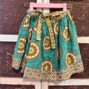 Eleanor Rose Teal and Orange Skirt Size 7/8